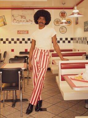 Big Bud Press Red & Cream Striped Work Pants